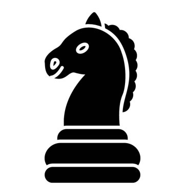 At satranç şövalye Icon ifade eden satranç parça şeklinde