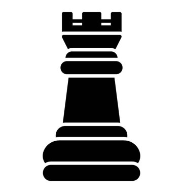 Satranç taşını satranç kalesi simgesini ifade eden baş şekli gibi Ortaçağ kale çatılı