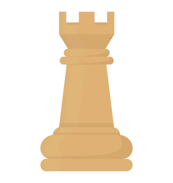 チェスのルークのアイコンを示す頭の形のような中世の城砦屋根とチェスの駒 — ストックベクタ