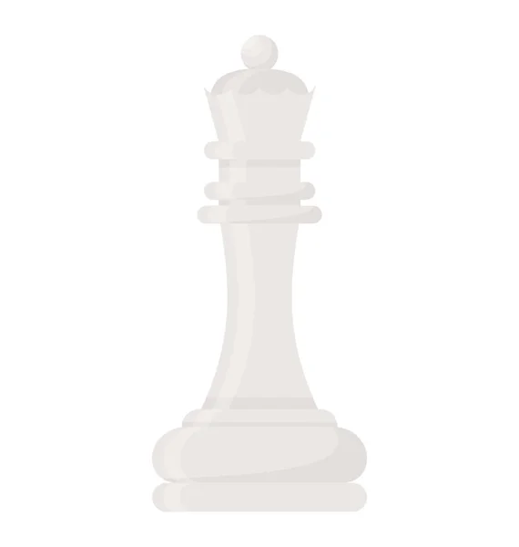 Шаховий Твір Короною Дизайн Зверху Концептуалізація Значка Шахової Королеви — стоковий вектор