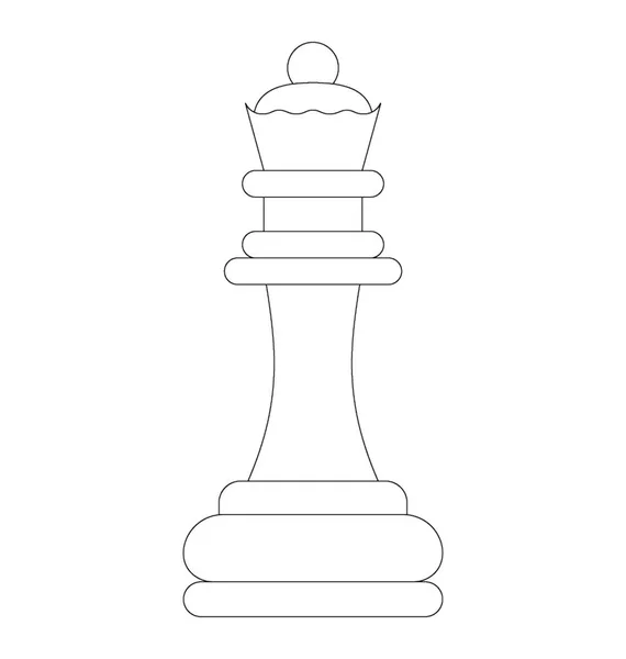 Шахматная Фигура Короной Дизайн Вершине Концептуализация Икона Шахматной Королевы — стоковый вектор