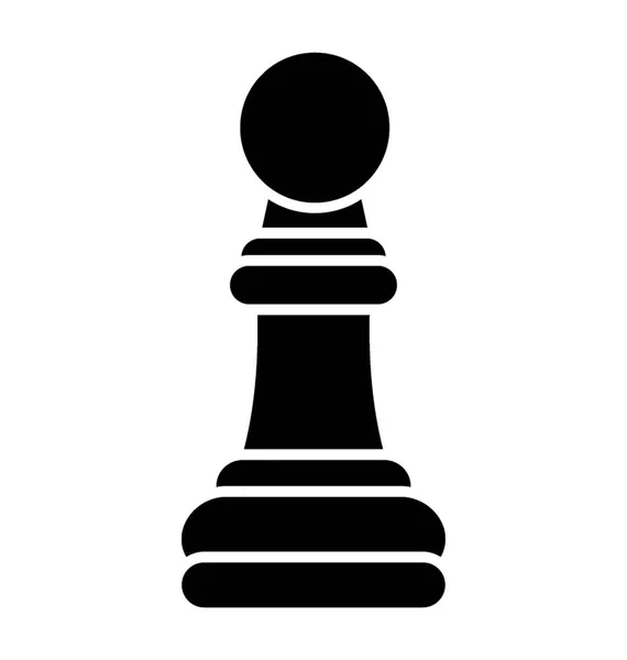 Die Gemeinsame Schachfigur Lange Form Die Mit Einem Kugelkopf Endet — Stockvektor