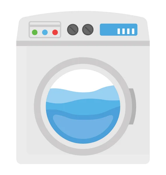 洗濯機のアイコンを使用して洗濯用アイコン表示デバイス — ストックベクタ