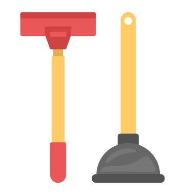 Dalgıç ve silecek kavramı temizlik tuvalet simgeleyen birlikte 