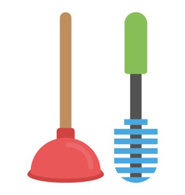 Dalgıç ve tuvalet birlikte Hıristiyanlıkla tuvalet kavramı temizleme fırçası 