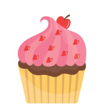 Koyu pembe kek kiraz kiraz kek tasvir ele ile 