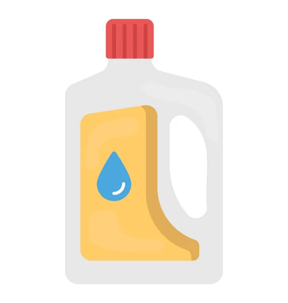 Botella Con Diseño Gotitas Con Tapa Plástico Este Gráfico Detergente — Vector de stock