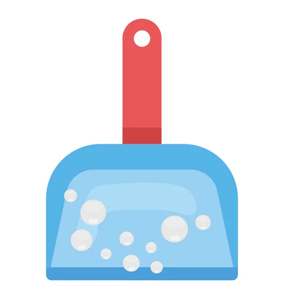 Plastic Tool Used Some Dust Particles Symbolizing Dustpan Icon — Stock Vector