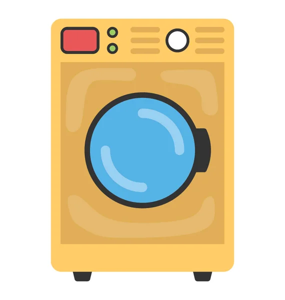 Ikona Zobrazení Zařízení Pro Praní Prádla Pomocí Elektrické Energie Pračku — Stockový vektor