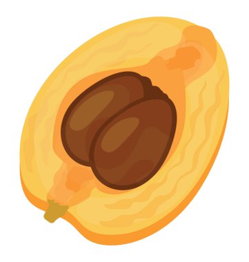 Yarım parça meyve tohumları ile kesme sapodilla