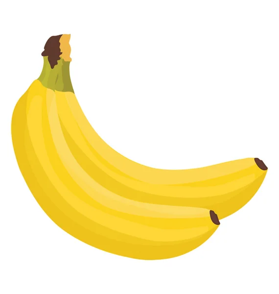 Pair Healthy Fruit Depicting Banana — Stock Vector