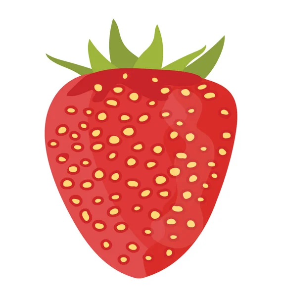 Ein Frisches Saftiges Stück Erdbeere — Stockvektor