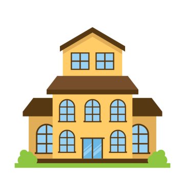 Kulübe şekli birden fazla katlı evi gösteren pencere üstte gibi ile birden fazla katlı ev