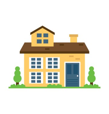 Bina iki çatılar ve creole mimari tasvir eden windows ile bir argo 