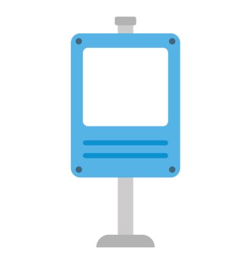 Ekran dijital ekran simgesi tutan bir stand