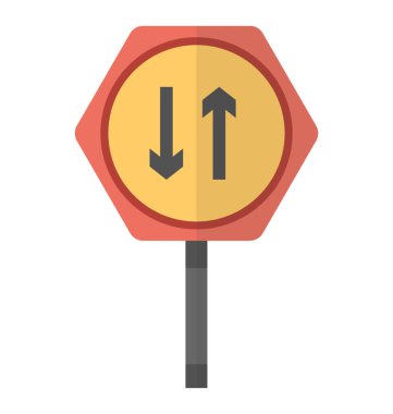 Yukarı ve aşağı ok, yönetmenlik ile gelecek trafik simge sunan Hexacon 