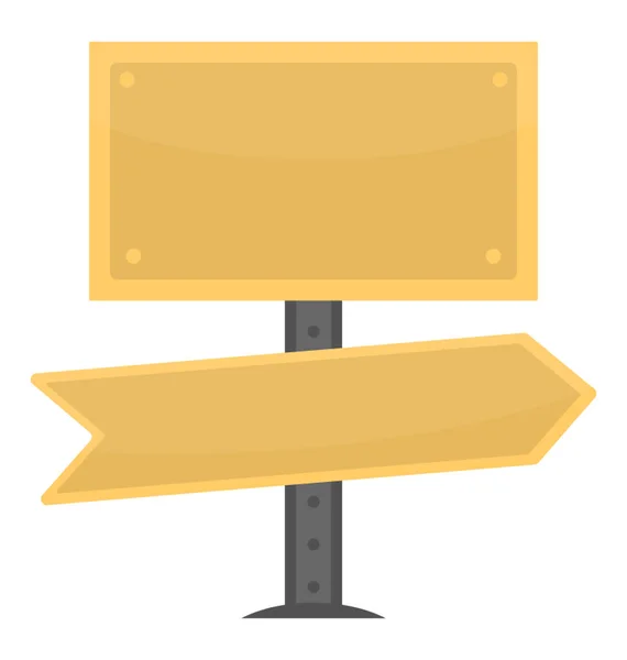 四角形と矢印の図形で道路標識のアイコン — ストックベクタ