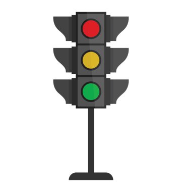 Sembol üç ışık ile kontrol trafik gösteren bir simgesi