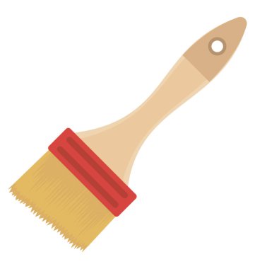 Yumuşak diş telleri boya fırça simgesini hale bağlı küçük kolu