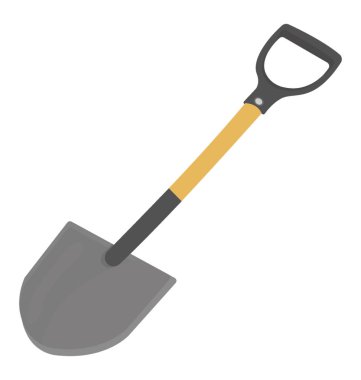 Bir kenar ve spade, inşaat aracı dikim