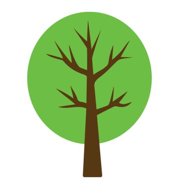 Düz simge vektör tasarımı wright akasya ağacının