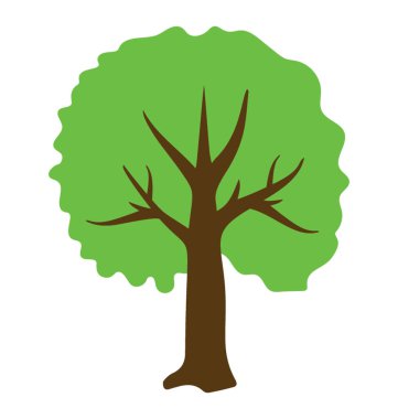 Güzel izole çalı ağacı 