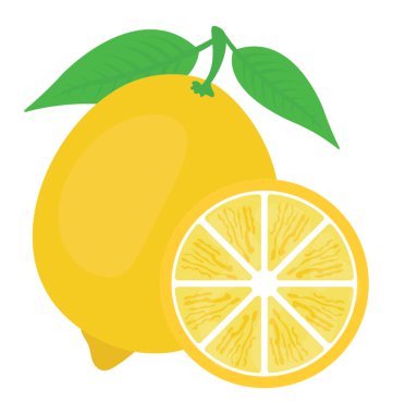 Limon simgesini göstermek için ham formunda yer yeşil yaprakları ile sarı sebze