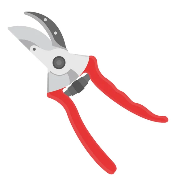 Curving Blades Attached Curved Legs Scissor Denoting Pruning Plier Icon — Stock Vector