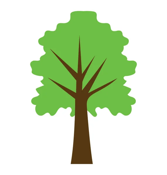 Kastanienbaum Ausbreitende Bäume Flaches Symbol — Stockvektor