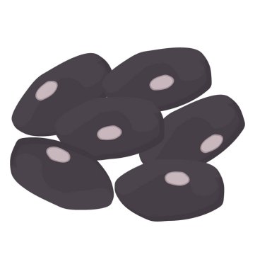 Kaplumbağa fasulye için orta, simge içinde beyaz gözlü siyah fasulye 