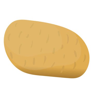 Yuvarlak kaba şekilli yağlı sebze patates simgesi tasvir için burada