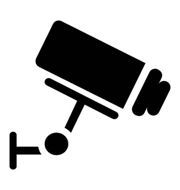 Bir güvenlik donanımları, gözetim kamera vektör simgesi 