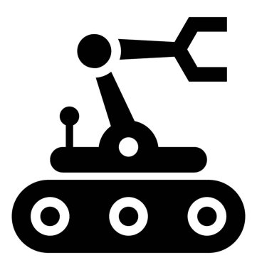 Üretim işleminin, glyphicon endüstriyel robot Robotik El