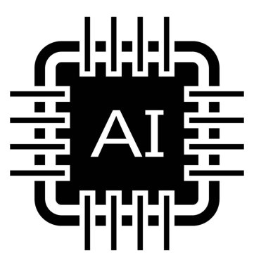 AI Hızlandırıcı ifade eden yapay zeka işareti olan bir mikroişlemci yongası