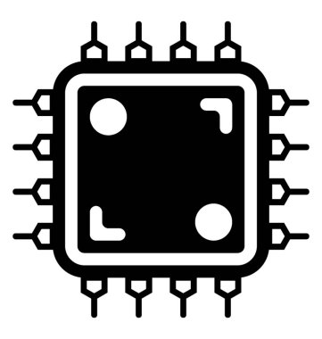 Yarı iletkenler, entegre devre simgesi yonga üzerinde elektrik devreleri 