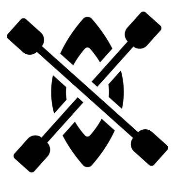 Ahşap teknede kürek Kano için bir simge su yüzeyinde NIT yüzer duruma getirmek için 