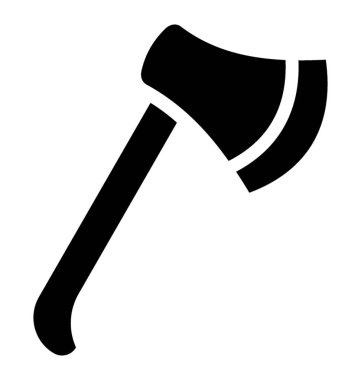 Uzun ahşap sapı ve kesme ve kereste bölmek için kafasına keskin bıçak aracıyla balta denilen 