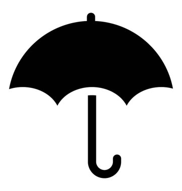 Gölgelendirme ekipman için sopayla şeklinde bir kubbe içinde şemsiye simgesini ifade eden elini tuttum