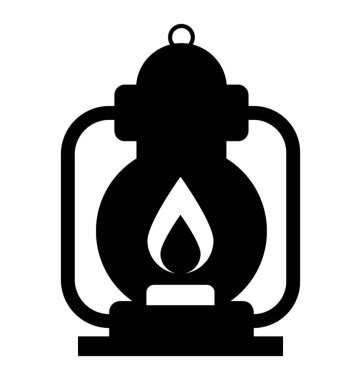 Kamp ve seyahat kullanılan yakıt ile yanan bir antika stili fener 