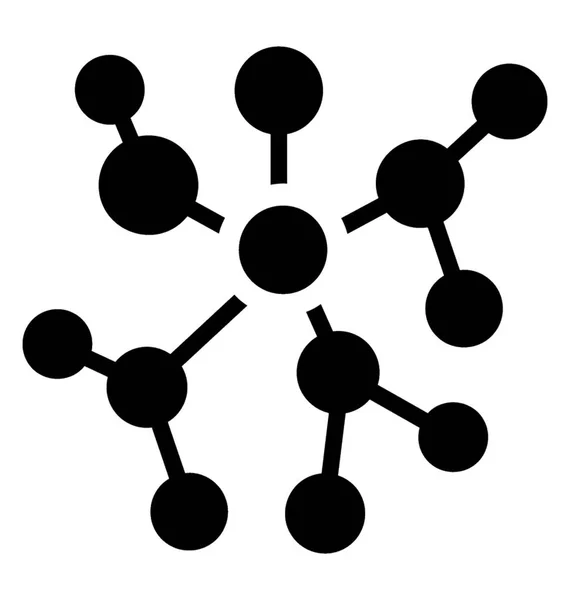 Complex Structure Nodes Connection Presenting Network Topology Icon Vector — Stock Vector
