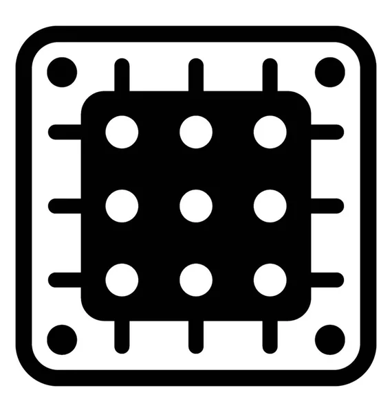 Вбудовані Схеми Мікропроцесорної Піктограми — стоковий вектор