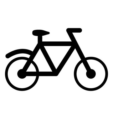 İki lastik, bir bisiklet simgesi ile bir kürek çekmeye aracı 