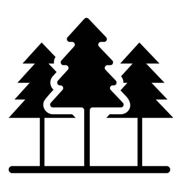 Bazı ağaçlar orman simgesi örnekli 