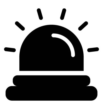 Acil alarm siren, uyarı işareti grafiği 