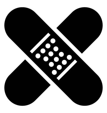 İki çapraz bandajlar tıbbi soyunma veya ateli