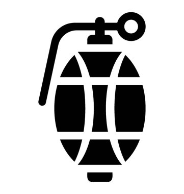 Parçalanma tipi el bombası ile PIN glif stil simge vektör