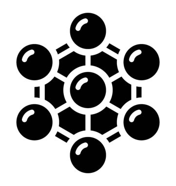 Moleküler yapı Kimya atom simgesini grafik 