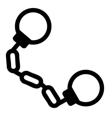 Suçlular gözaltına için simge vektör sunma metal kelepçe