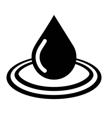 yağmur su damlası ile su sızıntısı simge vektör grafiği 