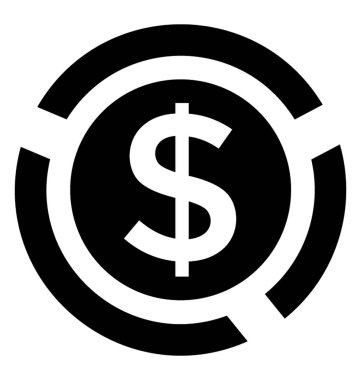 Bir dolar nakit akışı karakterize tersinir yön okları ile 